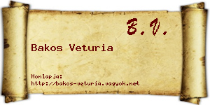 Bakos Veturia névjegykártya
